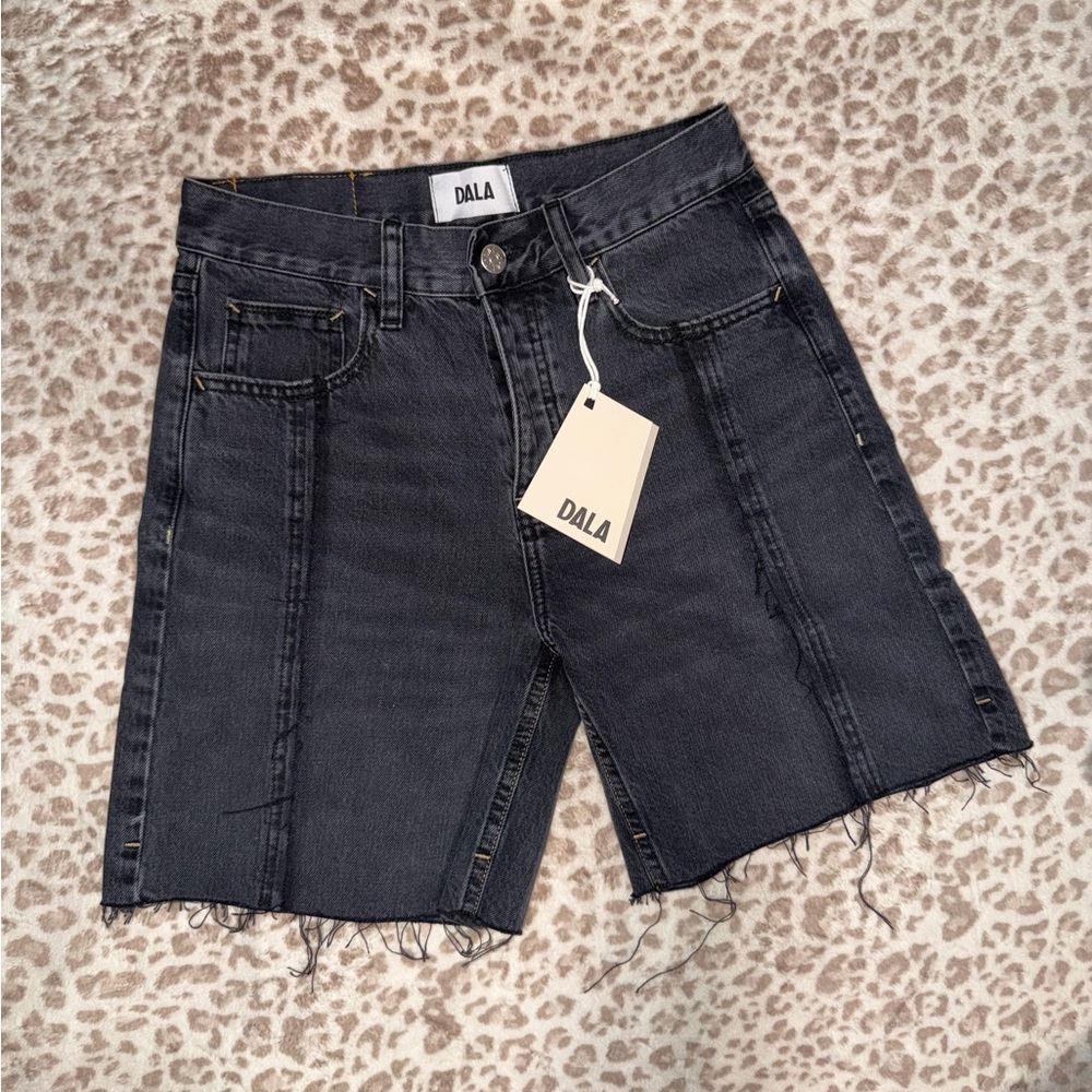 DALA Black Denim Shorts